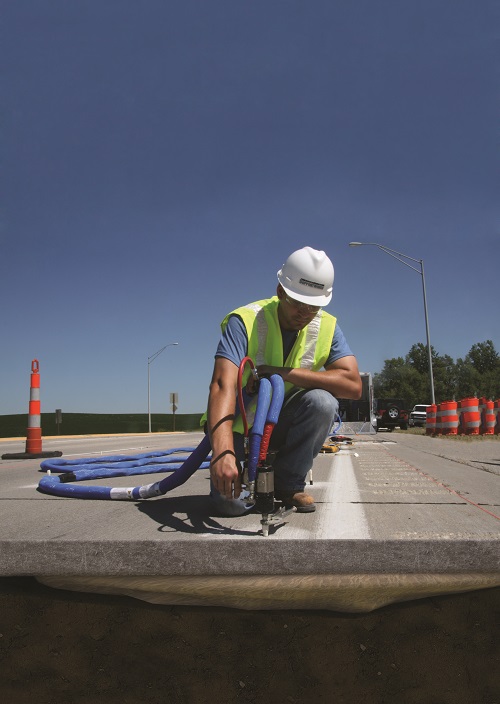 Roadway concrete leveling