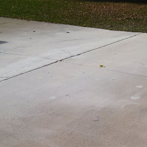 Concrete driveway after lifting