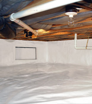 A complete crawl space repair system in Cleveland