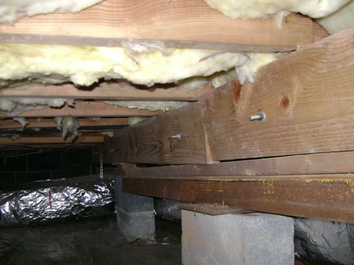 Crawl Space Structural Support Jacks Installed In Tn Crawl Space