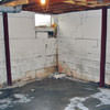 Rusted, corroded i-beams found with a failing foundation in a Bristol, VA home.