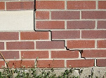 stair step cracking on a foundation wall in Chattanooga