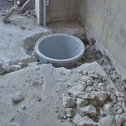 Placing a sump pit in a Farragut home