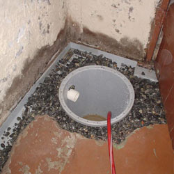 Installing a sump in a sump pump liner in a Johnson City home