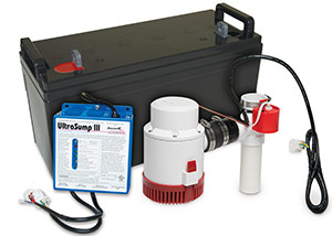 a battery backup sump pump system in Seymour