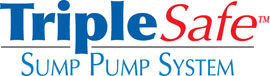 Sump pump system logo for our TripleSafe™, available in areas like Collegedale