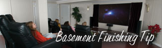 a waterproofed basement that has been finished into a family room in Hixson