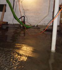 Several feet of floodwaters in a Fort Oglethorpe basement