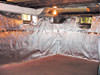 radiant heat barrier with vapor barrier for basement walls ready for finishing in Maryville